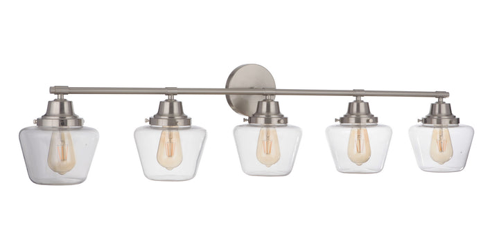 Essex Five Light Vanity in Brushed Polished Nickel - available from The Lighting Shoppe, trusted by Canadian homeowners
