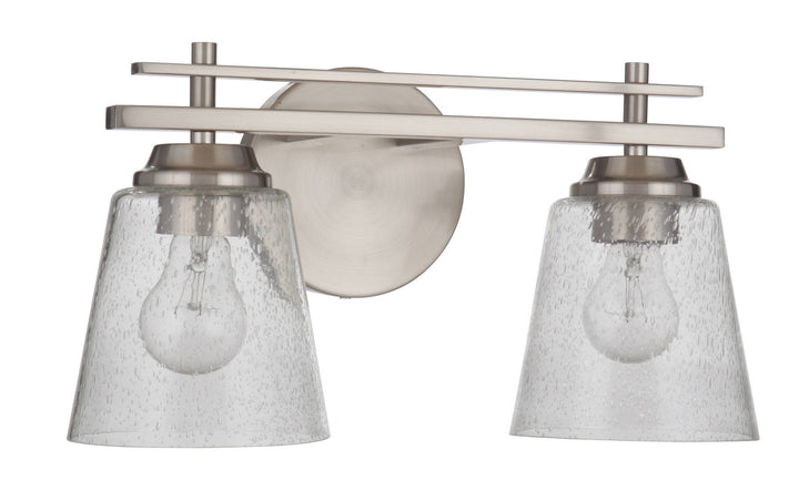 Drake Two Light Vanity in Brushed Polished Nickel - available from The Lighting Shoppe, trusted by Canadian homeowners