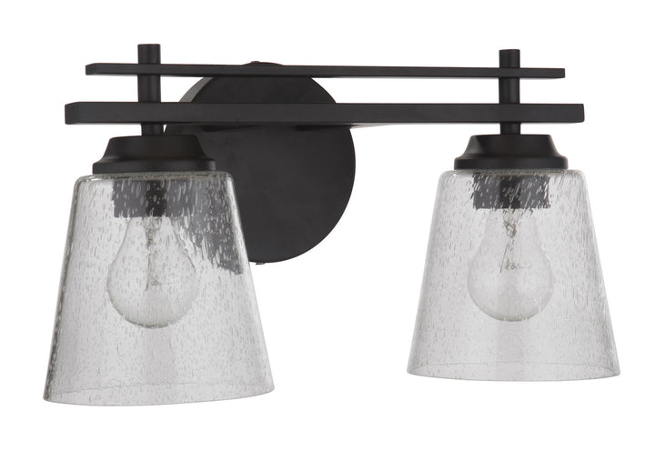 Drake Two Light Vanity in Flat Black - available from The Lighting Shoppe, trusted by Canadian homeowners