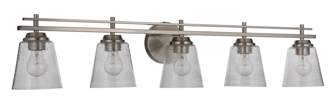 Drake Five Light Vanity in Brushed Polished Nickel - available from The Lighting Shoppe, trusted by Canadian homeowners