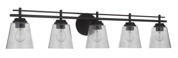 Drake Five Light Vanity in Flat Black - available from The Lighting Shoppe, trusted by Canadian homeowners