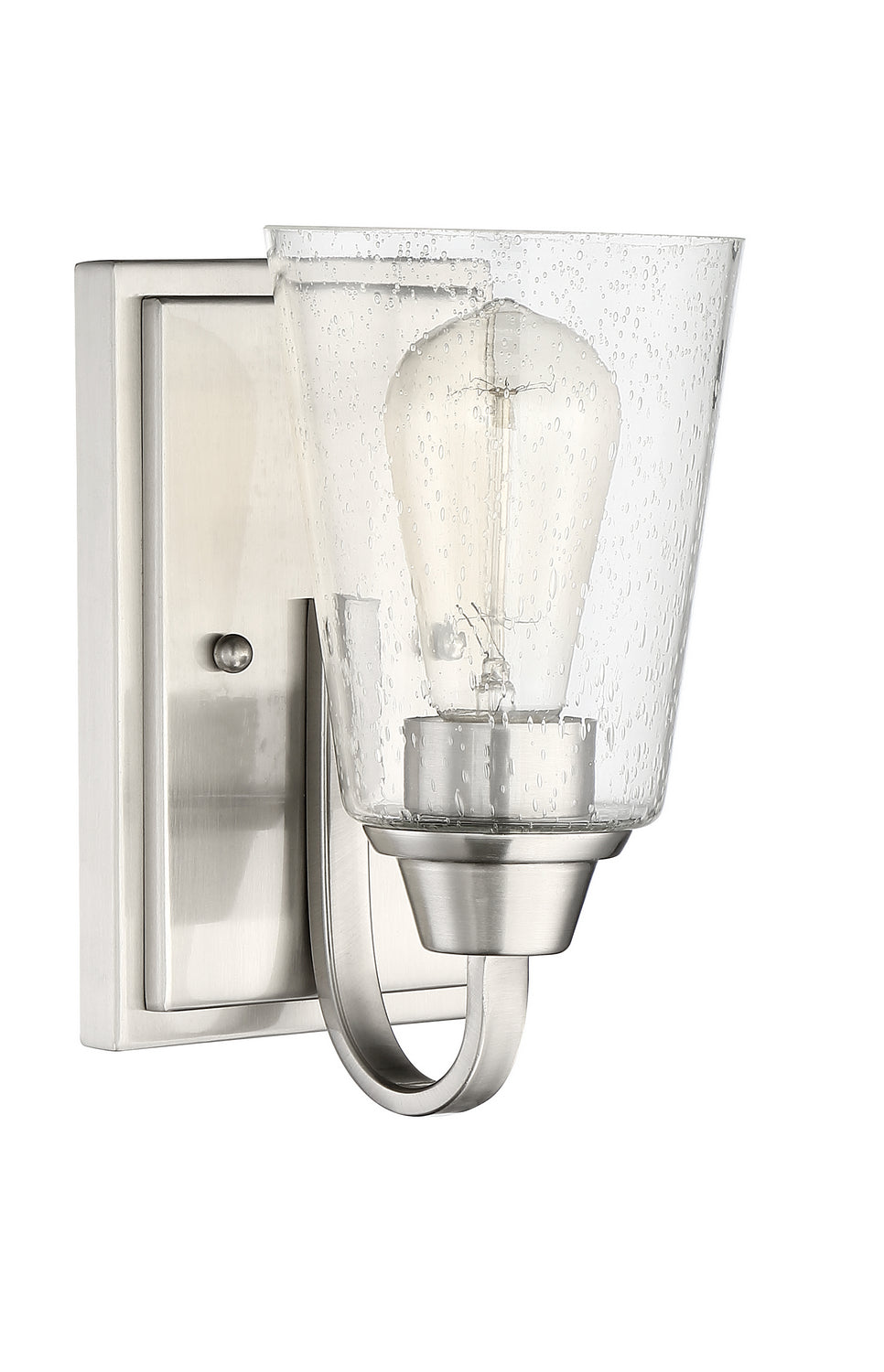 Grace One Light Wall Sconce in Brushed Polished Nickel - available from The Lighting Shoppe, trusted by Canadian homeowners