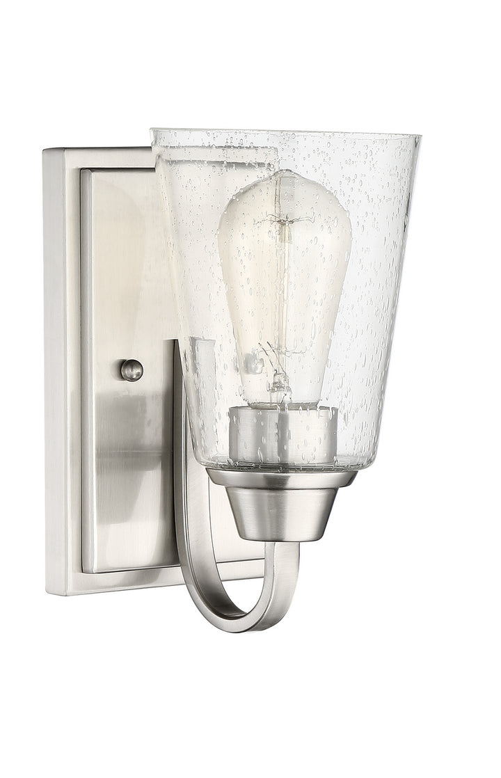 Grace One Light Wall Sconce in Brushed Polished Nickel - available from The Lighting Shoppe, trusted by Canadian homeowners