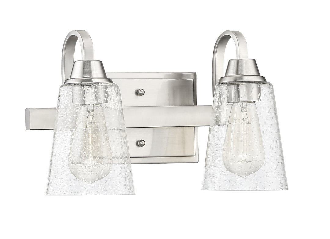 Grace Two Light Vanity in Brushed Polished Nickel - available from The Lighting Shoppe, trusted by Canadian homeowners