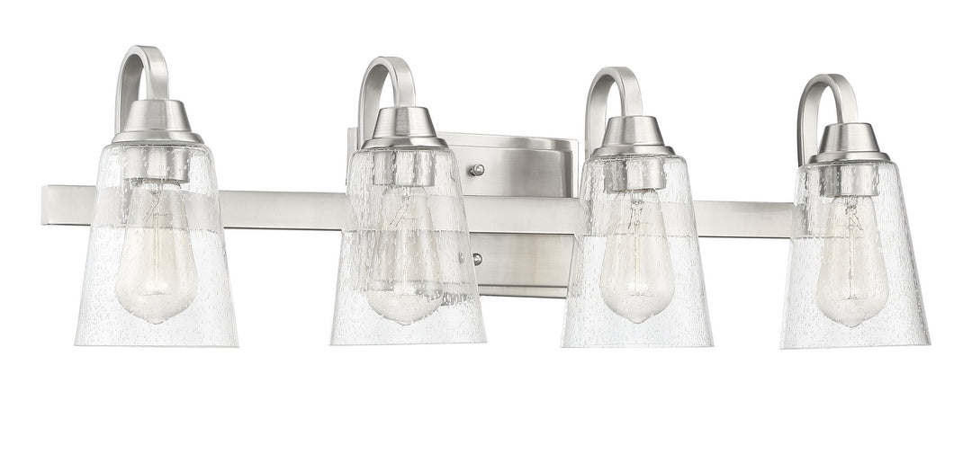 Grace Four Light Vanity in Brushed Polished Nickel - available from The Lighting Shoppe, trusted by Canadian homeowners