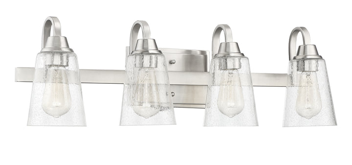 Grace Four Light Vanity in Brushed Polished Nickel - available from The Lighting Shoppe, trusted by Canadian homeowners