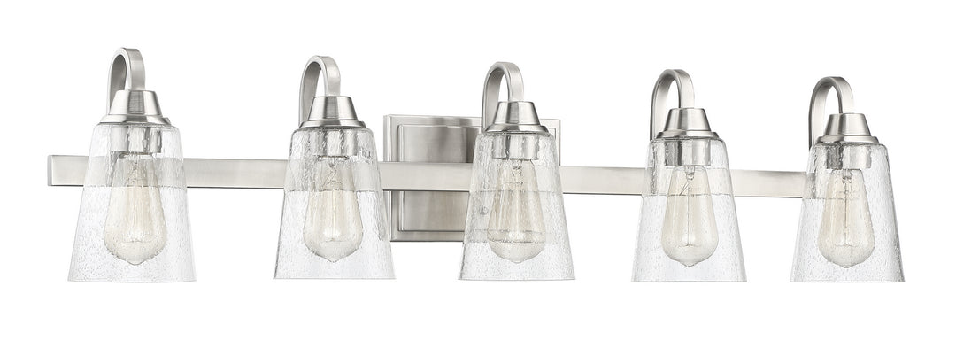 Grace Five Light Vanity in Brushed Polished Nickel - available from The Lighting Shoppe, trusted by Canadian homeowners