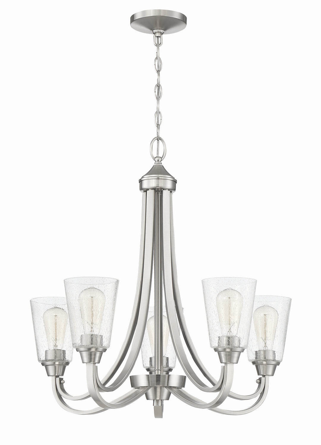 Craftmade Canada - 41925-BNK-CS - Five Light Chandelier - Grace - Brushed Polished Nickel