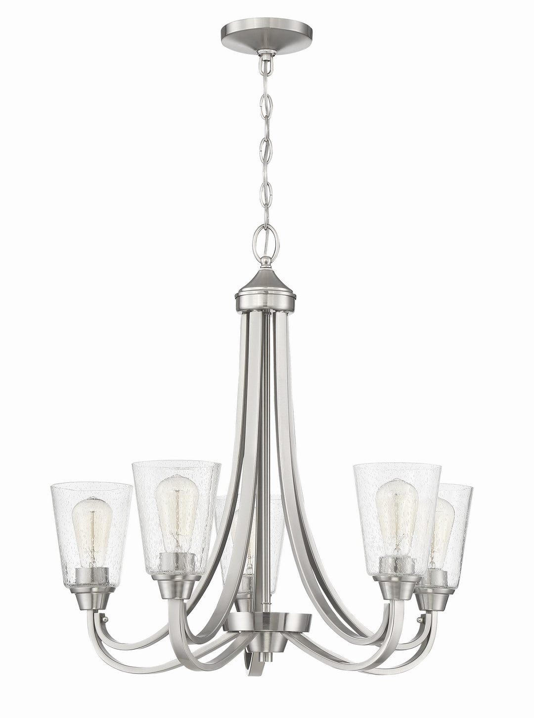 Craftmade Canada - 41925-BNK-CS - Five Light Chandelier - Grace - Brushed Polished Nickel