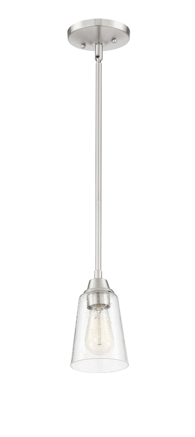 Grace One Light Mini Pendant in Brushed Polished Nickel - available from The Lighting Shoppe, trusted by Canadian homeowners