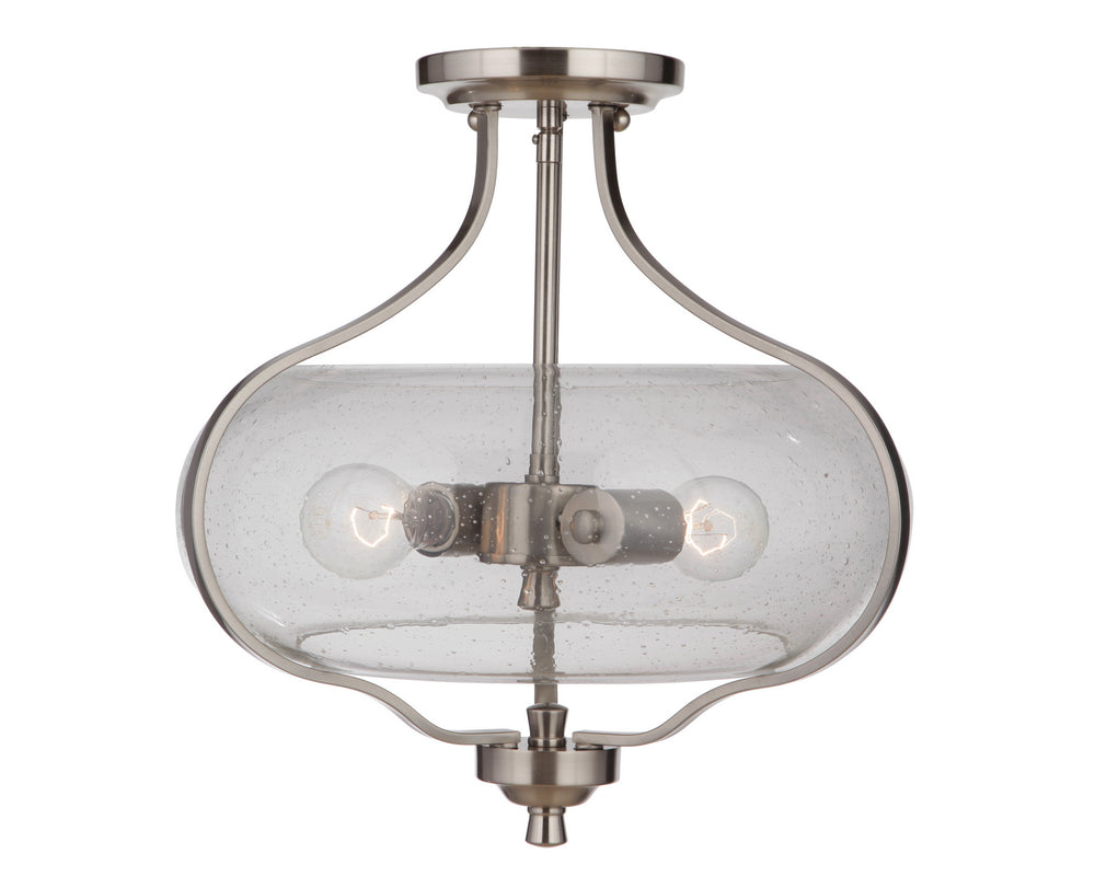 Craftmade Canada - 49952-BNK - Two Light Semi Flush Mount - Serene - Brushed Polished Nickel