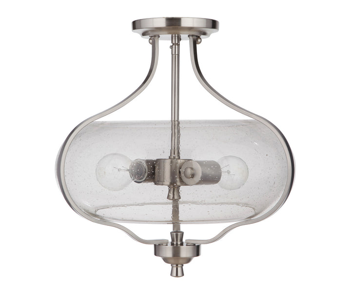 Serene Two Light Semi Flush Mount in Brushed Polished Nickel - available from The Lighting Shoppe, trusted by Canadian homeowners