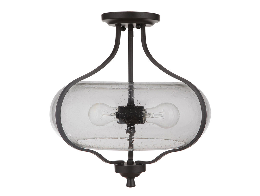 Serene Two Light Semi Flush Mount in Espresso - available from The Lighting Shoppe, trusted by Canadian homeowners