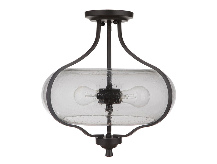 Serene Two Light Semi Flush Mount in Espresso - available from The Lighting Shoppe, trusted by Canadian homeowners