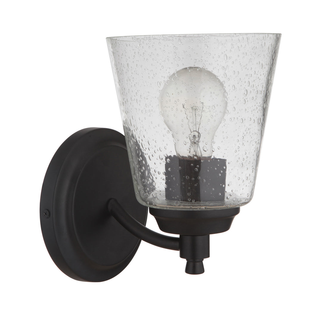 Tyler One Light Wall Sconce in Flat Black - available from The Lighting Shoppe, trusted by Canadian homeowners