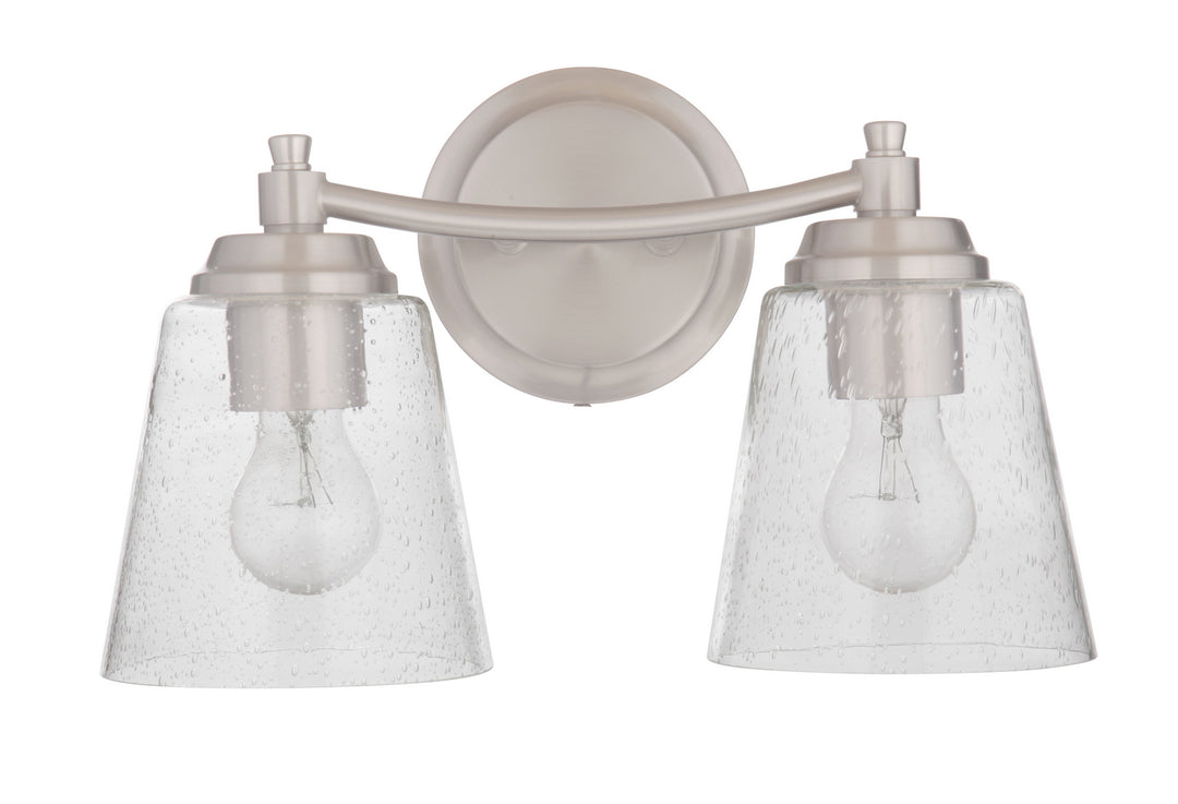 Tyler Two Light Vanity in Brushed Polished Nickel - available from The Lighting Shoppe, trusted by Canadian homeowners