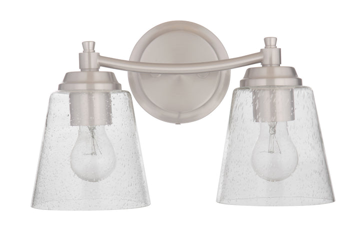 Tyler Two Light Vanity in Brushed Polished Nickel - available from The Lighting Shoppe, trusted by Canadian homeowners