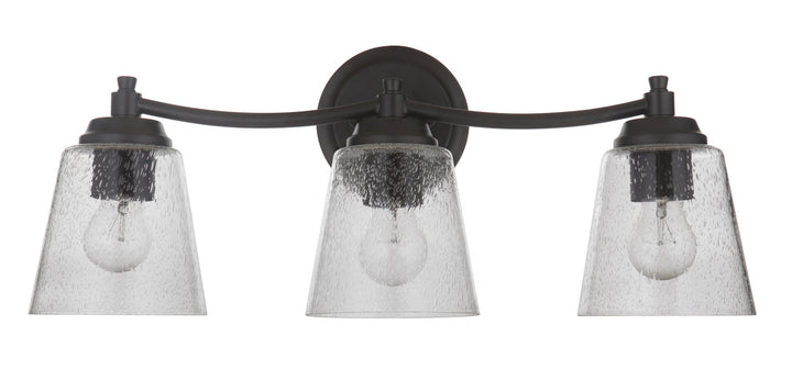 Tyler Three Light Vanity in Flat Black - available from The Lighting Shoppe, trusted by Canadian homeowners