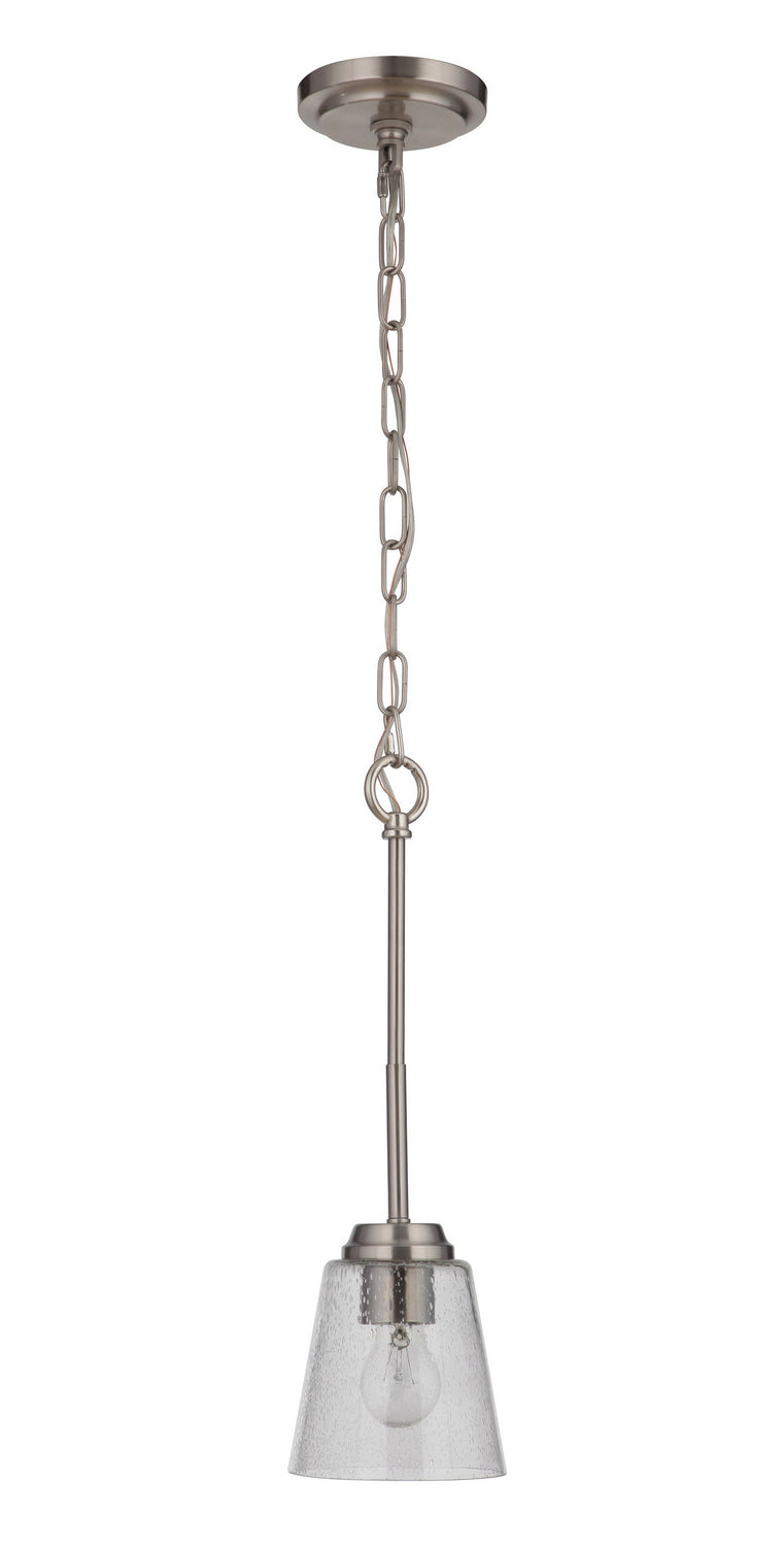 Tyler One Light Mini Pendant in Brushed Polished Nickel - available from The Lighting Shoppe, trusted by Canadian homeowners