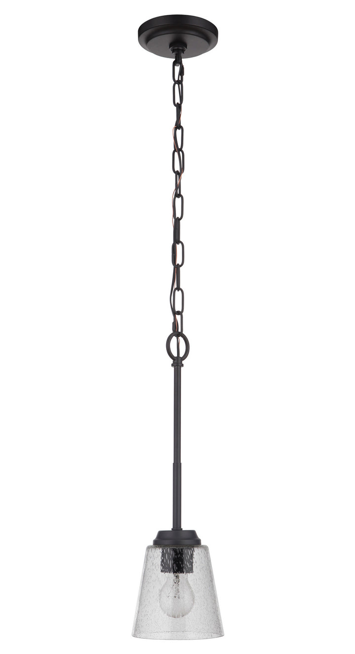 Tyler One Light Mini Pendant in Flat Black - available from The Lighting Shoppe, trusted by Canadian homeowners