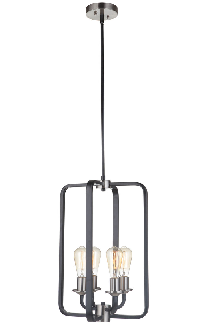 Craftmade Canada - 50334-FBBNK - Four Light Foyer Pendant - Randolph - Flat Black/Brushed Polished Nickel