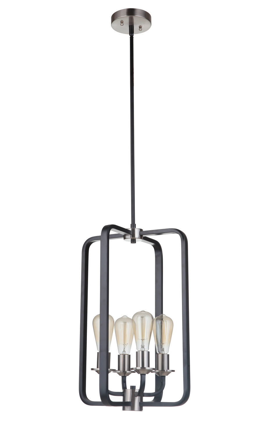 Craftmade Canada - 50334-FBBNK - Four Light Foyer Pendant - Randolph - Flat Black/Brushed Polished Nickel
