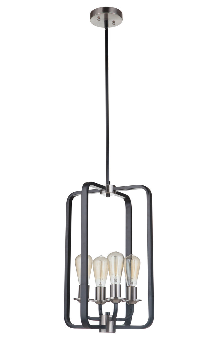 Craftmade Canada - 50334-FBBNK - Four Light Foyer Pendant - Randolph - Flat Black/Brushed Polished Nickel