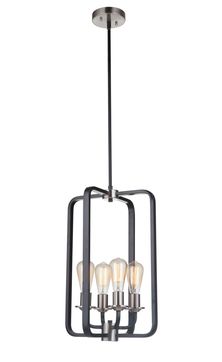 Craftmade Canada - 50334-FBBNK - Four Light Foyer Pendant - Randolph - Flat Black/Brushed Polished Nickel