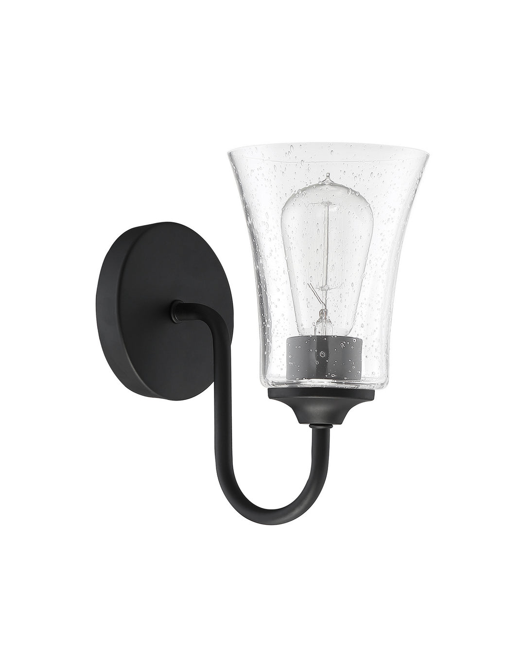 Gwyneth One Light Wall Sconce in Flat Black - available from The Lighting Shoppe, trusted by Canadian homeowners