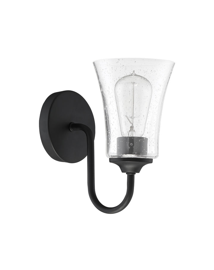 Gwyneth One Light Wall Sconce in Flat Black - available from The Lighting Shoppe, trusted by Canadian homeowners