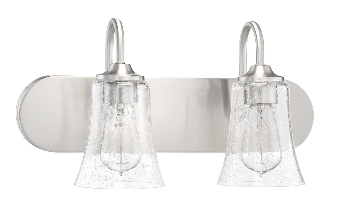 Gwyneth Two Light Vanity in Brushed Polished Nickel - available from The Lighting Shoppe, trusted by Canadian homeowners