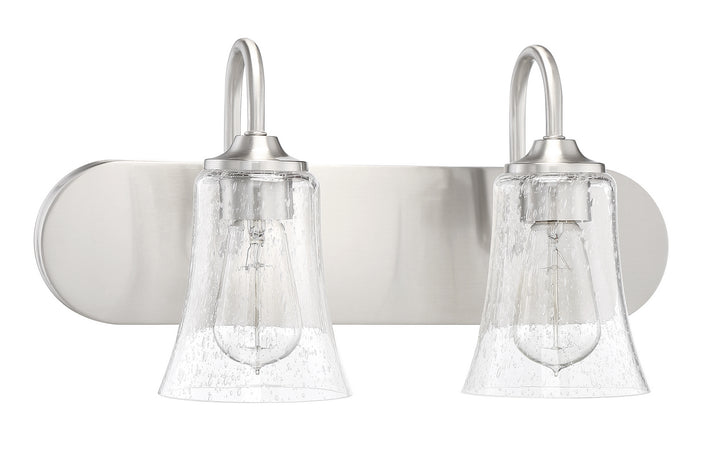 Gwyneth Two Light Vanity in Brushed Polished Nickel - available from The Lighting Shoppe, trusted by Canadian homeowners