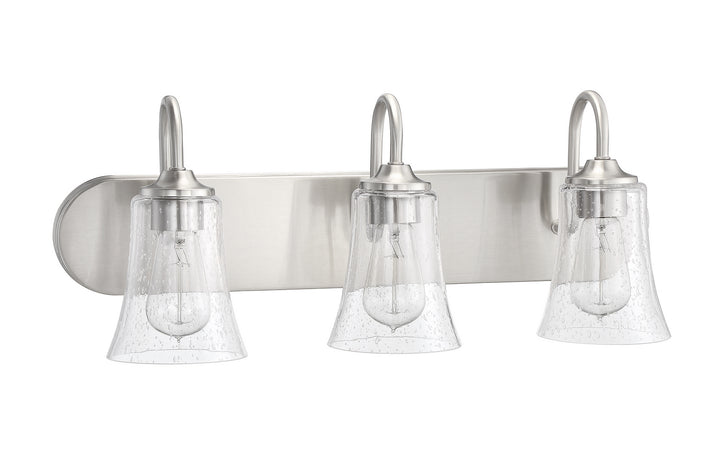 Gwyneth Three Light Vanity in Brushed Polished Nickel - available from The Lighting Shoppe, trusted by Canadian homeowners