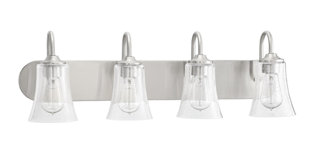 Gwyneth Four Light Vanity in Brushed Polished Nickel - available from The Lighting Shoppe, trusted by Canadian homeowners