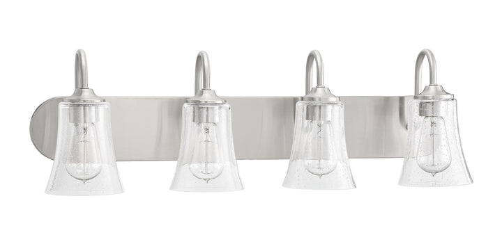 Gwyneth Four Light Vanity in Brushed Polished Nickel - available from The Lighting Shoppe, trusted by Canadian homeowners