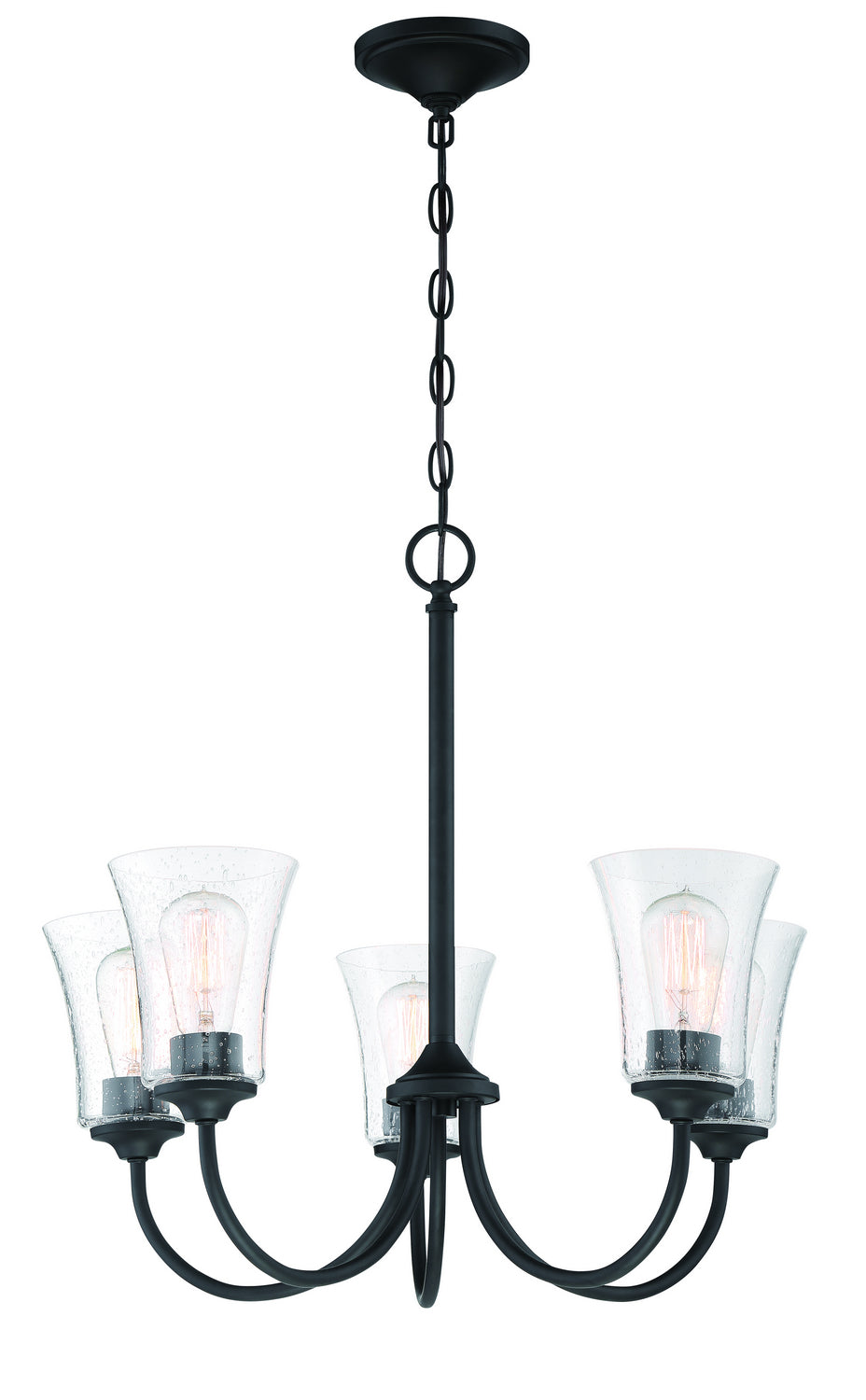 Craftmade Canada - 50425-FB - Five Light Chandelier - Gwyneth - Flat Black