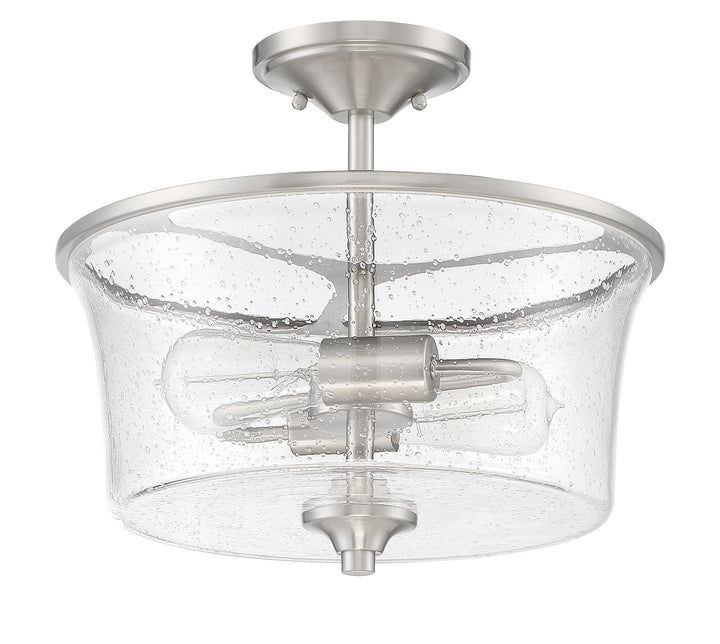 Gwyneth Two Light Convertible Semi Flush in Brushed Polished Nickel - available from The Lighting Shoppe, trusted by Canadian homeowners
