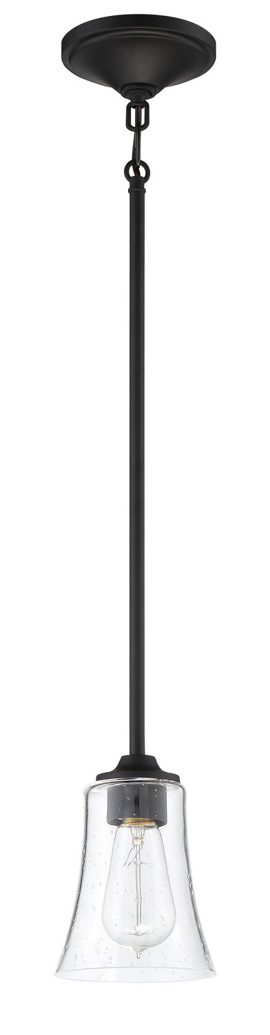 Gwyneth One Light Mini Pendant in Flat Black - available from The Lighting Shoppe, trusted by Canadian homeowners