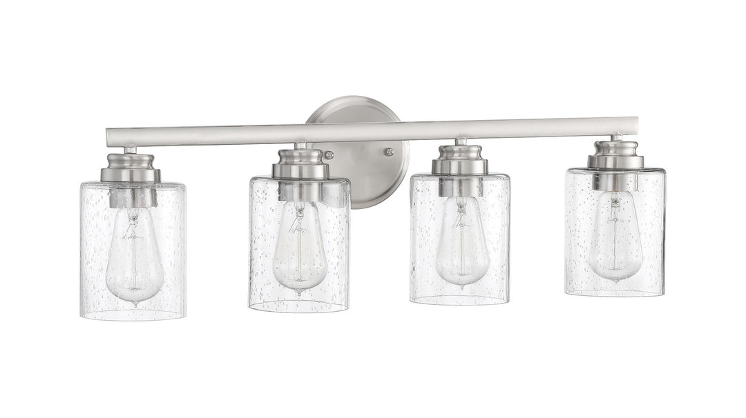 Bolden Four Light Vanity in Brushed Polished Nickel - available from The Lighting Shoppe, trusted by Canadian homeowners