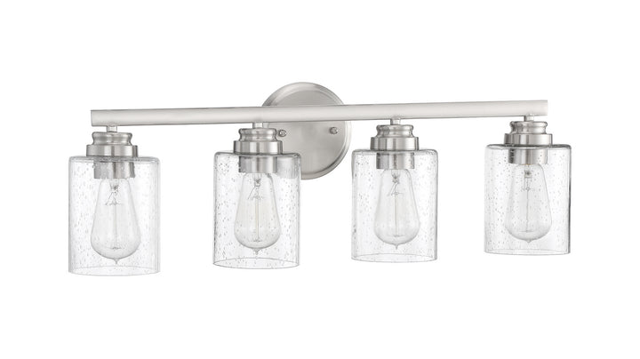 Bolden Four Light Vanity in Brushed Polished Nickel - available from The Lighting Shoppe, trusted by Canadian homeowners
