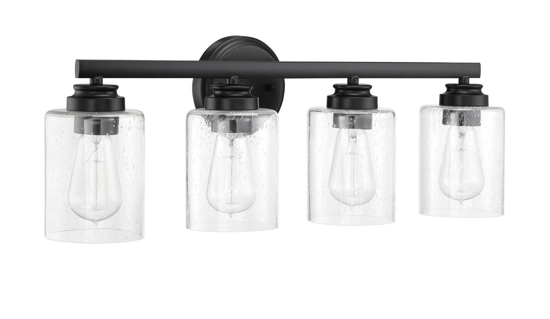 Bolden Four Light Vanity in Flat Black - available from The Lighting Shoppe, trusted by Canadian homeowners