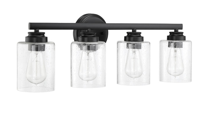 Bolden Four Light Vanity in Flat Black - available from The Lighting Shoppe, trusted by Canadian homeowners