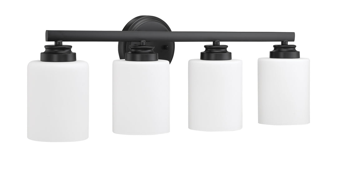 Bolden Four Light Vanity in Flat Black - available from The Lighting Shoppe, trusted by Canadian homeowners