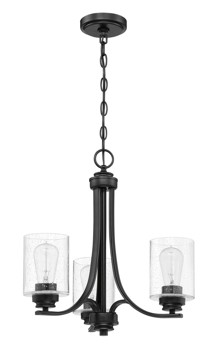 Bolden Three Light Chandelier in Flat Black - available from The Lighting Shoppe, trusted by Canadian homeowners