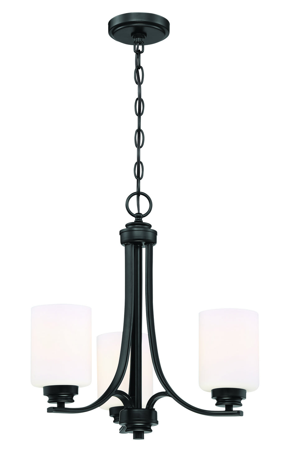 Craftmade Canada - 50523-FB-WG - Three Light Chandelier - Bolden - Flat Black