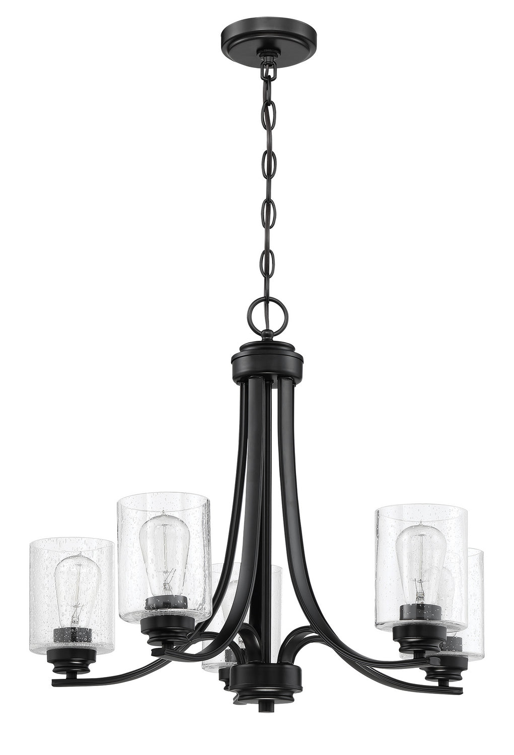 Bolden Five Light Chandelier in Flat Black - available from The Lighting Shoppe, trusted by Canadian homeowners
