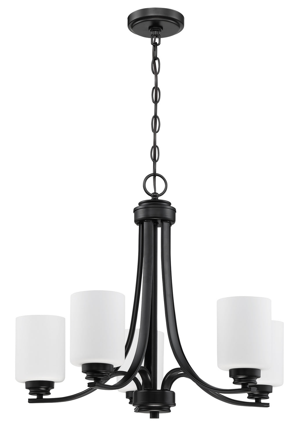 Bolden Five Light Chandelier in Flat Black - available from The Lighting Shoppe, trusted by Canadian homeowners