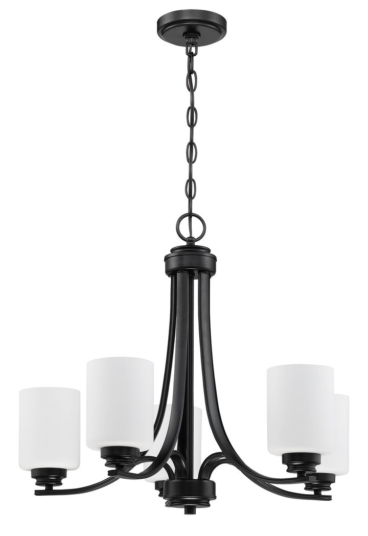 Bolden Five Light Chandelier in Flat Black - available from The Lighting Shoppe, trusted by Canadian homeowners