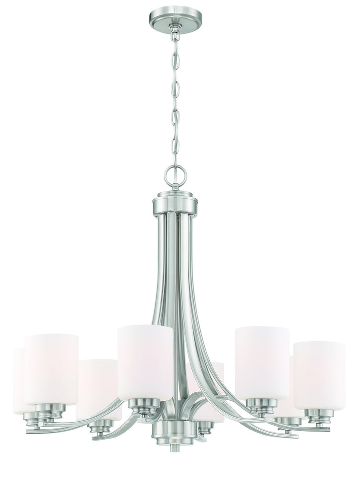 Craftmade Canada - 50528-BNK-WG - Eight Light Chandelier - Bolden - Brushed Polished Nickel