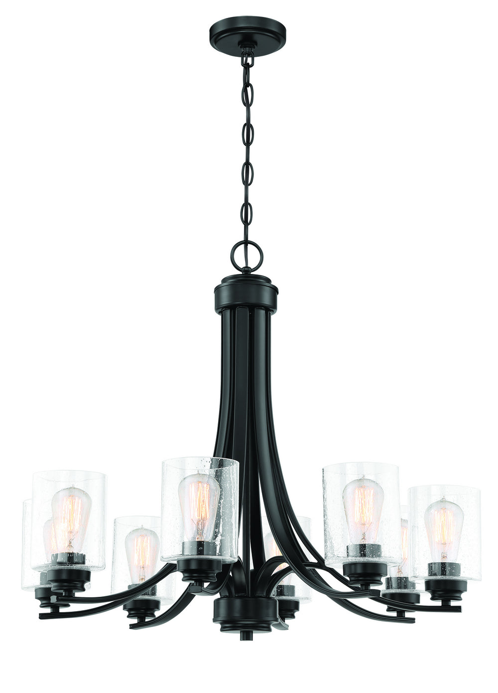 Craftmade Canada - 50528-FB - Eight Light Chandelier - Bolden - Flat Black
